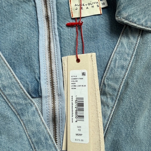 Alice + Olivia Mila Twist Front Denim Mini Dress - Picture 3 of 3